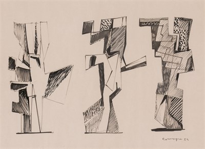 Lot 1015 - Pietro Consagra Italian, 1920-2005 Studies for...