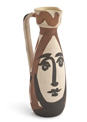 Lot 151 - Pablo Picasso VISAGE (A.R. 288) Painted and...