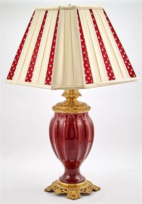 Lot 291 - Pair of Ormolu-Mounted Sang de Boeuf Porcelain...