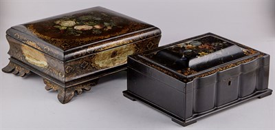 Lot 265 - Group of Five Black Lacquer and Parcel-Gilt...
