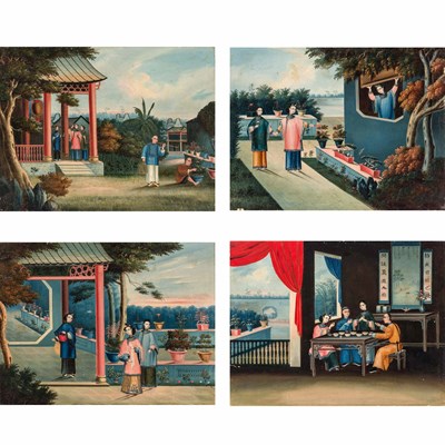Lot 95 - Chinese School 19th/20th Century Scenes of...