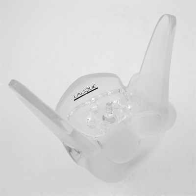 Lot 1024 - Lalique Molded Glass Sylvie Vase with Flower...
