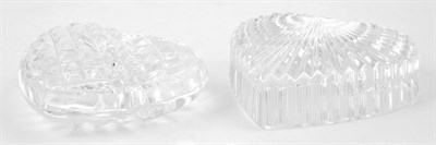 Lot 1031 - Two Waterford Colorless Glass Heart-Shaped...