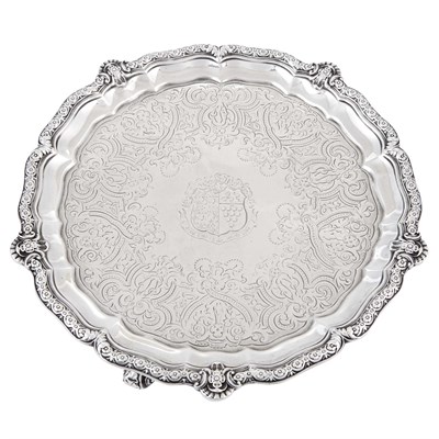 Lot 1032 - Victorian Sterling Silver Salver Robert...