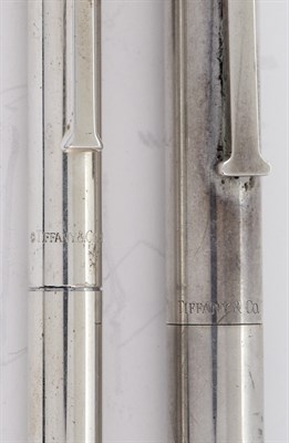 Lot 1034 - Two Sterling Silver Pens Made for Tiffany & Co....