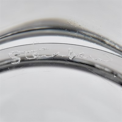 Lot 1042 - Steuben Colorless Glass Footed Center Bowl...