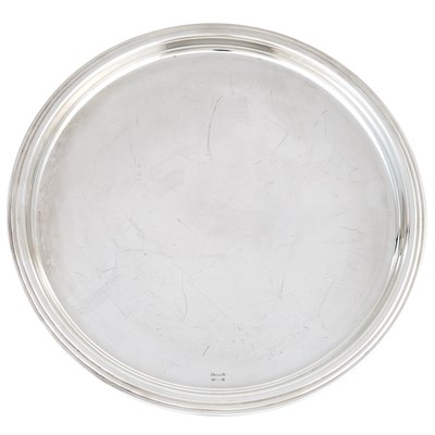 Lot 1057 - Christofle Silver-Plate Circular Tray Diameter...