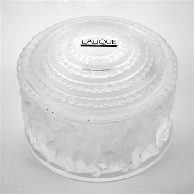 Lot 1001 - Lalique Molded Colorless Glass Enfants Box...