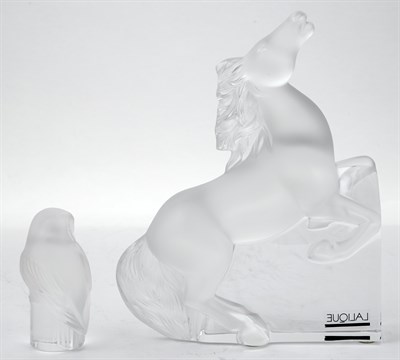 Lot 1002 - Lalique Molded Colorless Glass Figure of a...