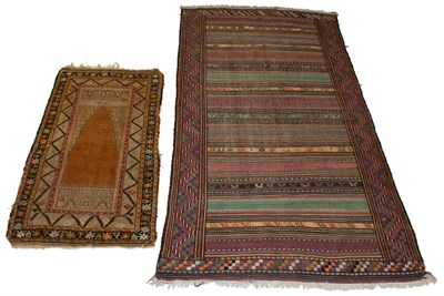 Lot 437 - Two Assorted Rugs An Afghan Kilim together...