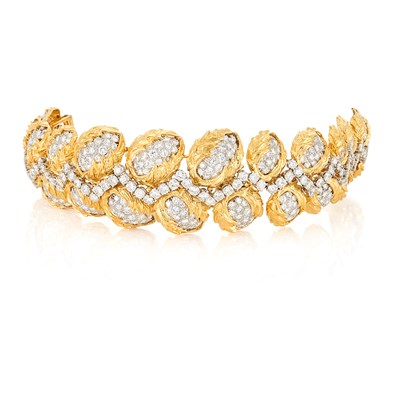 Lot 365 - Gold, Platinum and Diamond Bracelet, David Webb