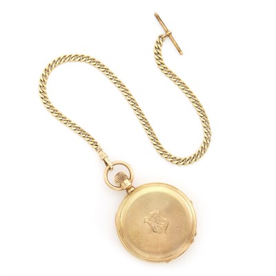 Lot 1595 - Gold and Gold-Filled Pocket Watch with Chain