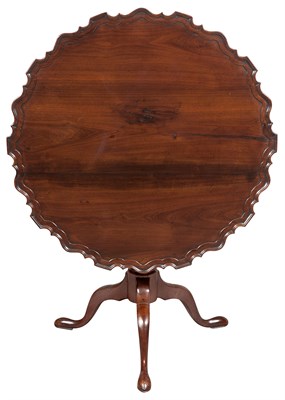Lot 217 - Mahogany Pie Crust Tea Table With bird-cage...