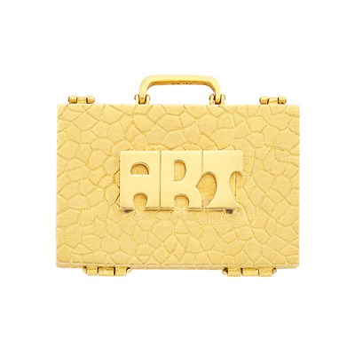 Lot 189 - Gold, Enamel, Ruby and Diamond Backgammon Case