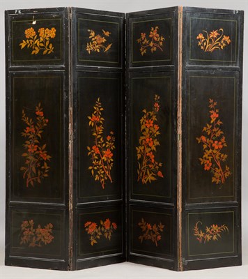 Lot 288 - George IV Polychrome-Decorated Four-Panel...
