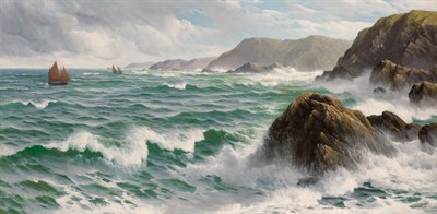 Lot 1001 - David James British, 1853-1904 A Northeaster,...