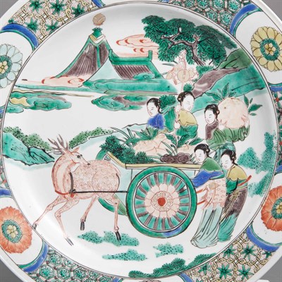 Lot 183 - Two Chinese Famille Verte Glazed Porcelain...