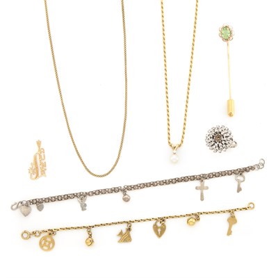 Lot 1326 - Group of Gold and Silver Jewelry
