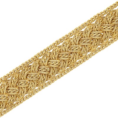 Lot 54 - Braided Gold Mesh Bracelet, Bulgari