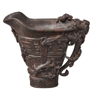 Lot 236 - Chinese Argarwood Libation Cup The deep...