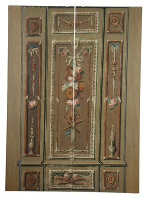 Lot 157 - Four Continental Neoclassical Oil on Canvas...