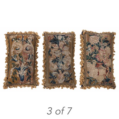 Lot 160 - Group of Seven Aubusson Upholstered Pillows...