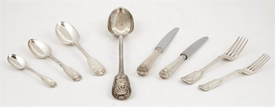 Lot 181 - Assembled English Sterling Silver Fiddle,...