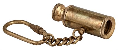Lot 167 - Brass Miniature Telescope Key Chain Length of...