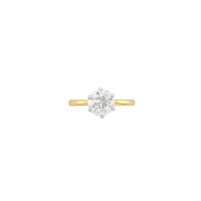 Lot 298 - Antique Gold, Platinum and Diamond Ring