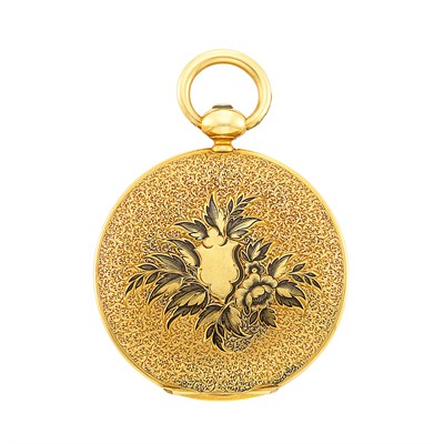 Lot 94 - Gold and Black Enamel Hunting Case Pocket Watch, Vacheron & Constantin