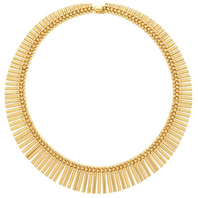 Lot 584 - Gold Fringe Necklace