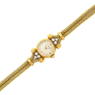 Lot 222 - Double Strand Gold and Diamond Mesh Wristwatch, Vacheron & Constantin