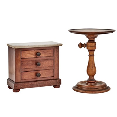 Lot 1081 - Two Miniature Furniture Articles Comprising a...