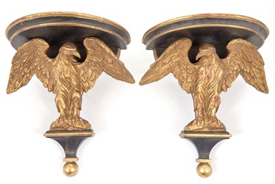 Lot 1085 - Pair of Neoclassical Style Parcel-Gilt and...
