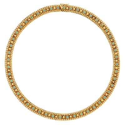 Lot 145 - Gold and Turquoise Necklace
