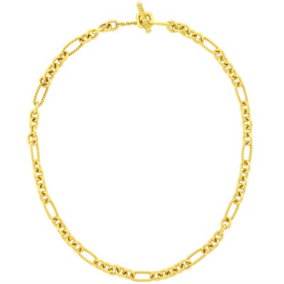 Lot 525 - Gold Chain Toggle Necklace, David Yurman