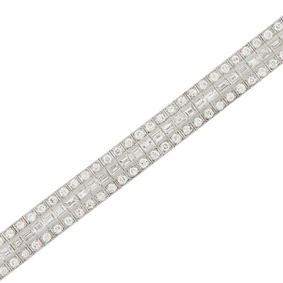 Lot 233 - Platinum and Diamond Bracelet