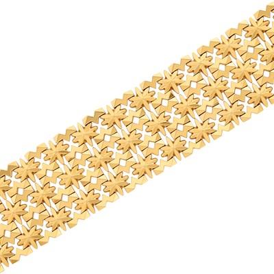 Lot 515 - Wide Gold Bracelet