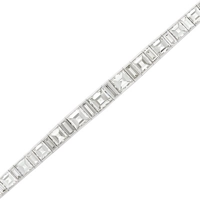 Lot 412 - Platinum and Diamond Bracelet