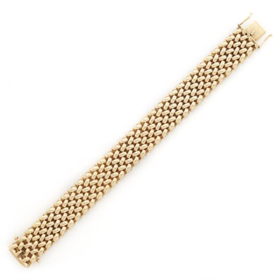 Lot 1296 - Rose Gold Link Bracelet