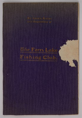Lot 32 - [ANGLING CLUB] By-Laws, Rules, and Regulations...