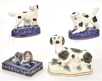 Lot 1096 - Group of Four Staffordshire Pottery Figures of...