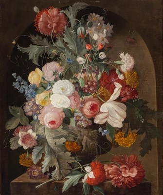Lot 79 - Manner of Jan van Huysum A Floral Still Life...