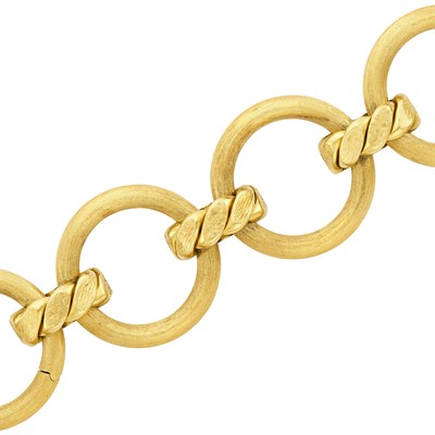 Lot 42 - Wide Gold Link Bracelet