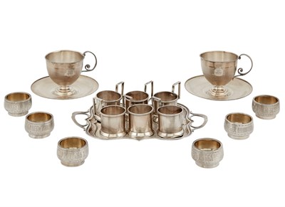 Lot 157 - Group of Russian Silver Articles Late 19th...