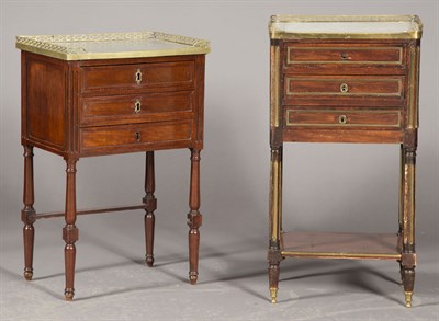 Lot 211 - Two Louis XVI Style Brass-Mounted Mahogany...