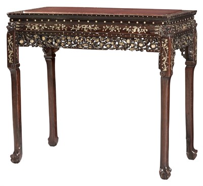 Lot 349 - Chinese Hardwood, Lacquer and Mother-of-Pearl...