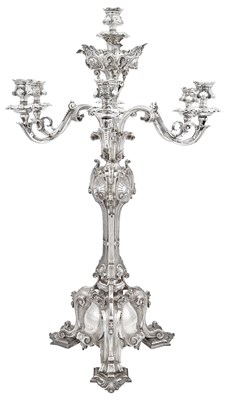 Lot 201 - Victorian Sterling Silver Seven-Light...