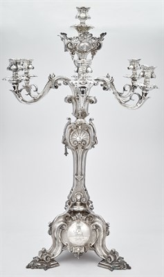 Lot 201 - Victorian Sterling Silver Seven-Light...