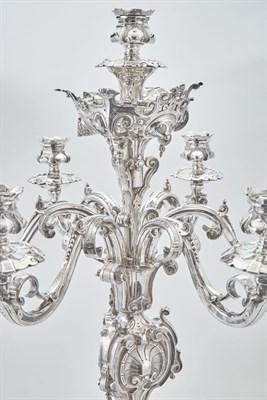Lot 201 - Victorian Sterling Silver Seven-Light...